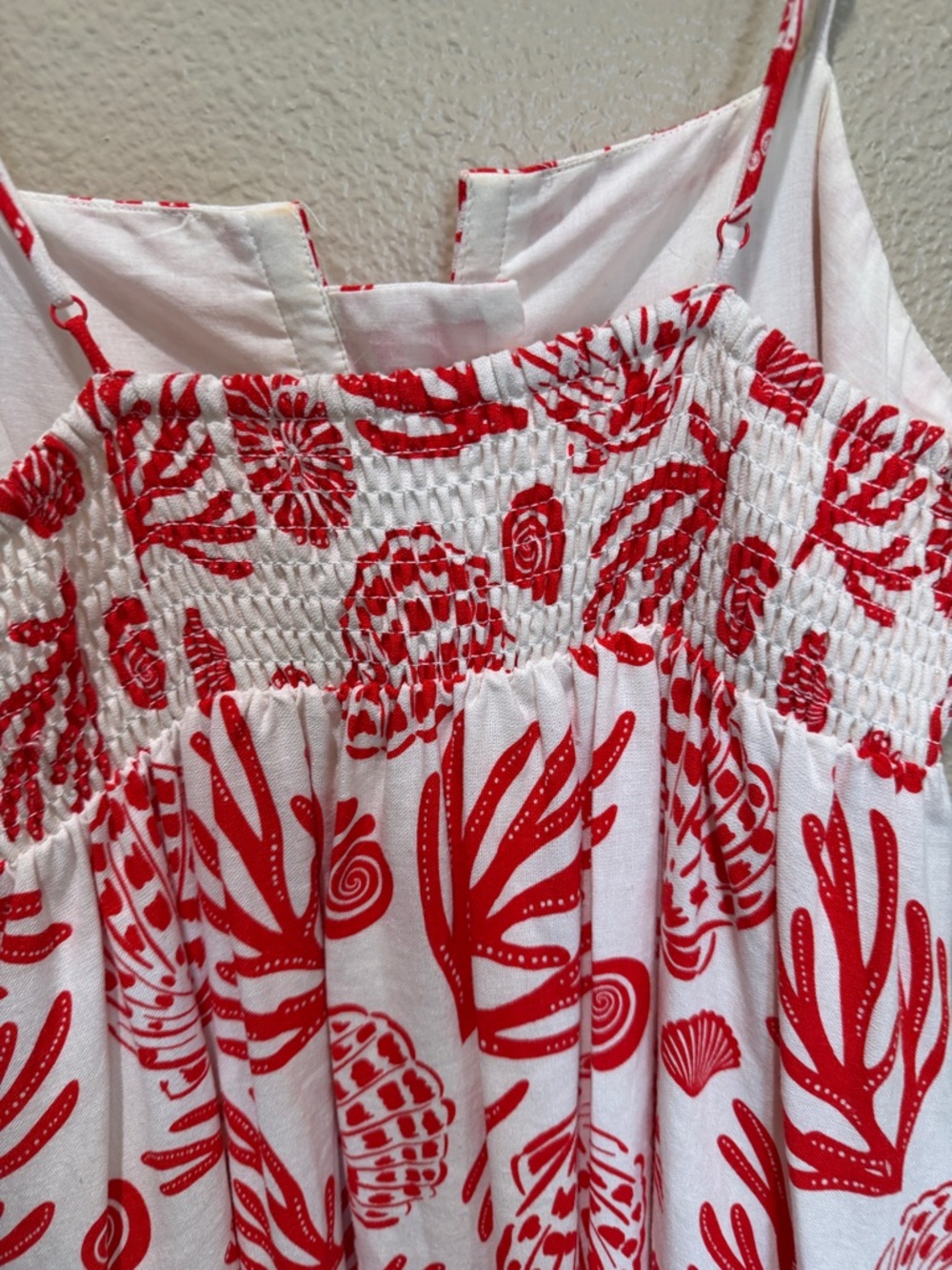 NEW! Viral Calypso St. Barth Red Sea Shell Linen Maxi Dress - MUST HAVE! - Picture 7 of 10